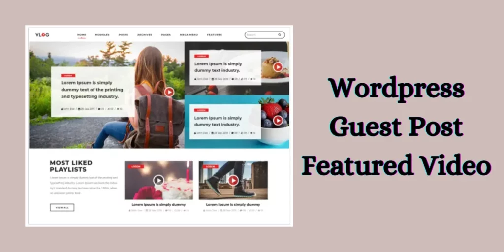 wordpress guest post featured video